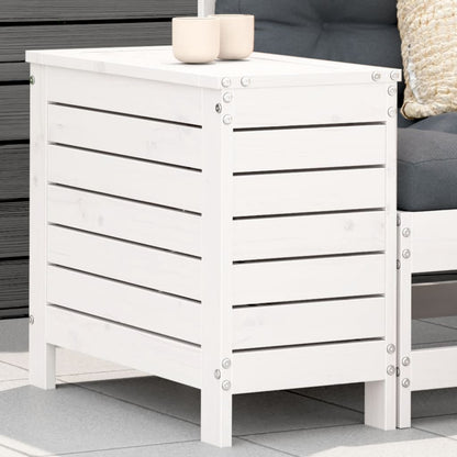 Poggiapiedi da Giardino Bianco 62x31,5x52cm Legno Massello Pino - homemem39