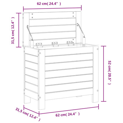 Poggiapiedi Giardino Marrone Cera 62x31,5x52 cm Massello Pino - homemem39