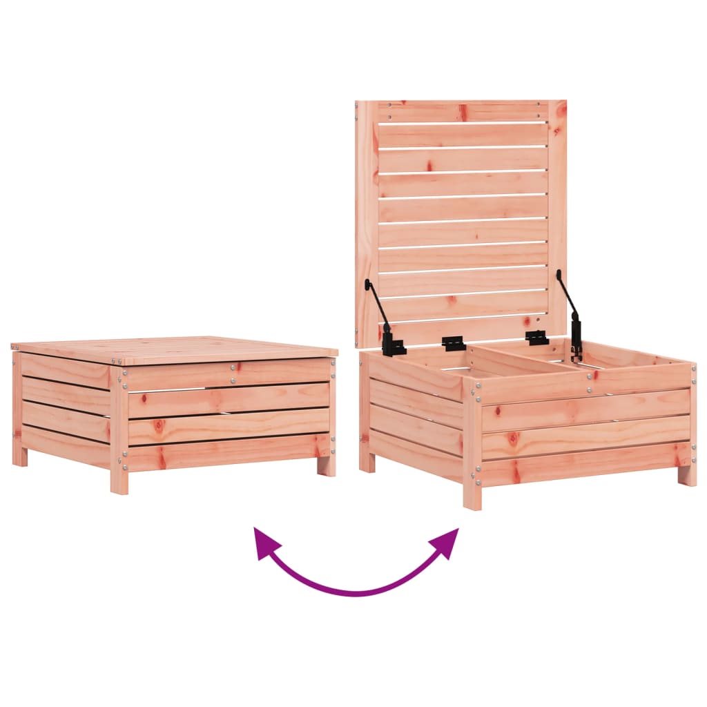 Poggiapiedi da Giardino 62x63,5x32 cm Legno Massello di Douglas