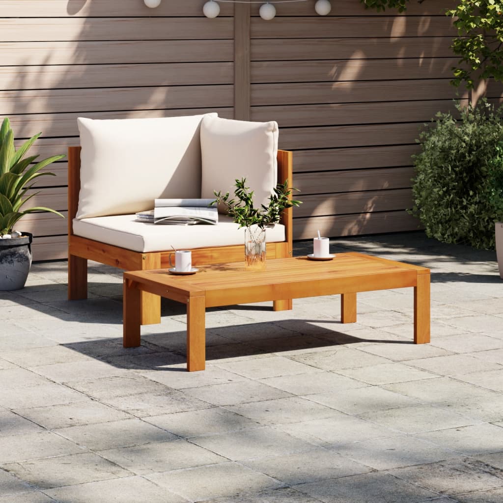 Set Divani da Giardino 2pz con Cuscini Legno Massello di Acacia - homemem39