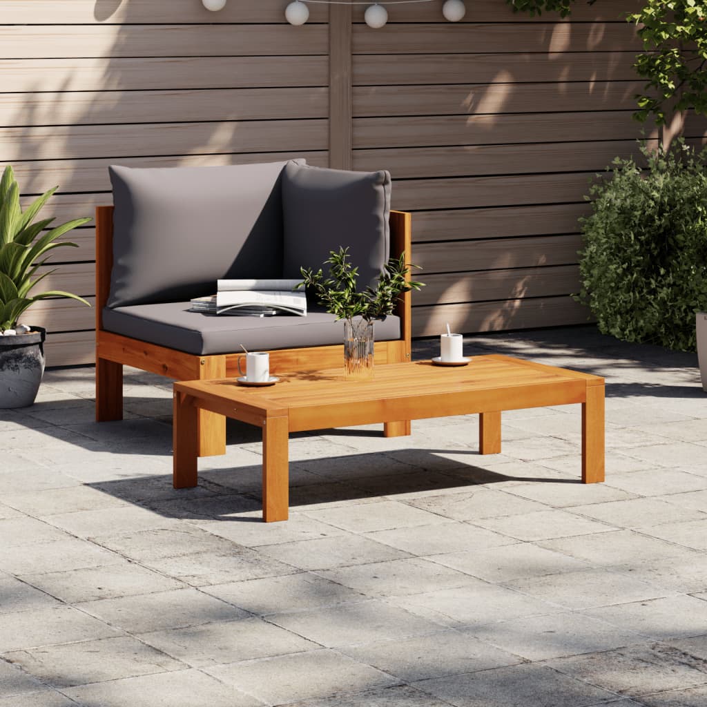 Set Divani da Giardino 2pz con Cuscini Legno Massello di Acacia - homemem39