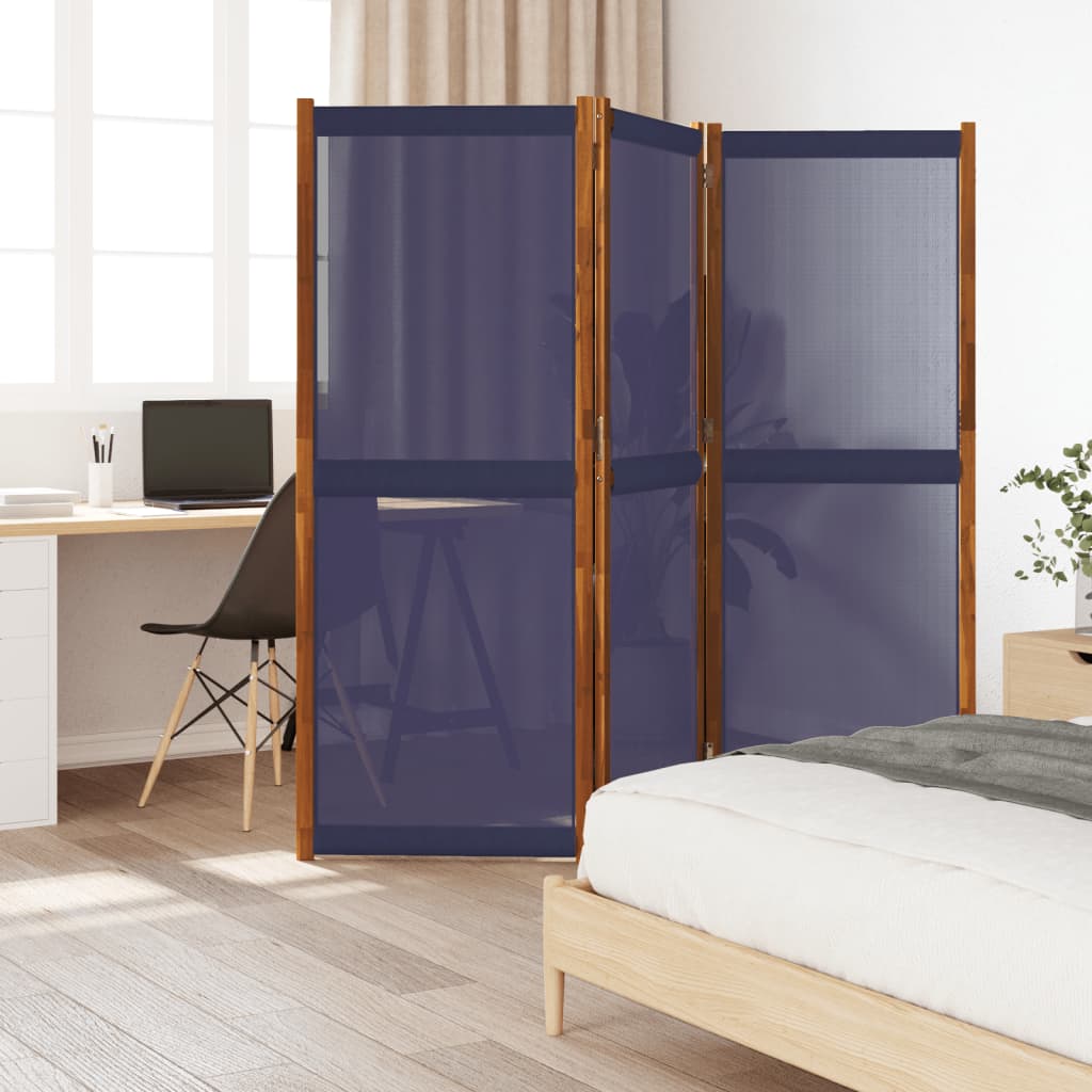 Divisorio a 3 Pannelli Blu Scuro 210x180 cm | homemem39