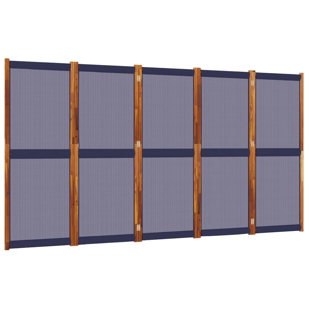 Divisorio a 5 Pannelli Blu Scuro 350x180 cm - homemem39