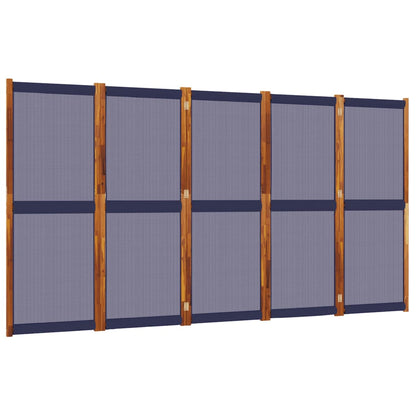 Divisorio a 5 Pannelli Blu Scuro 350x180 cm - homemem39