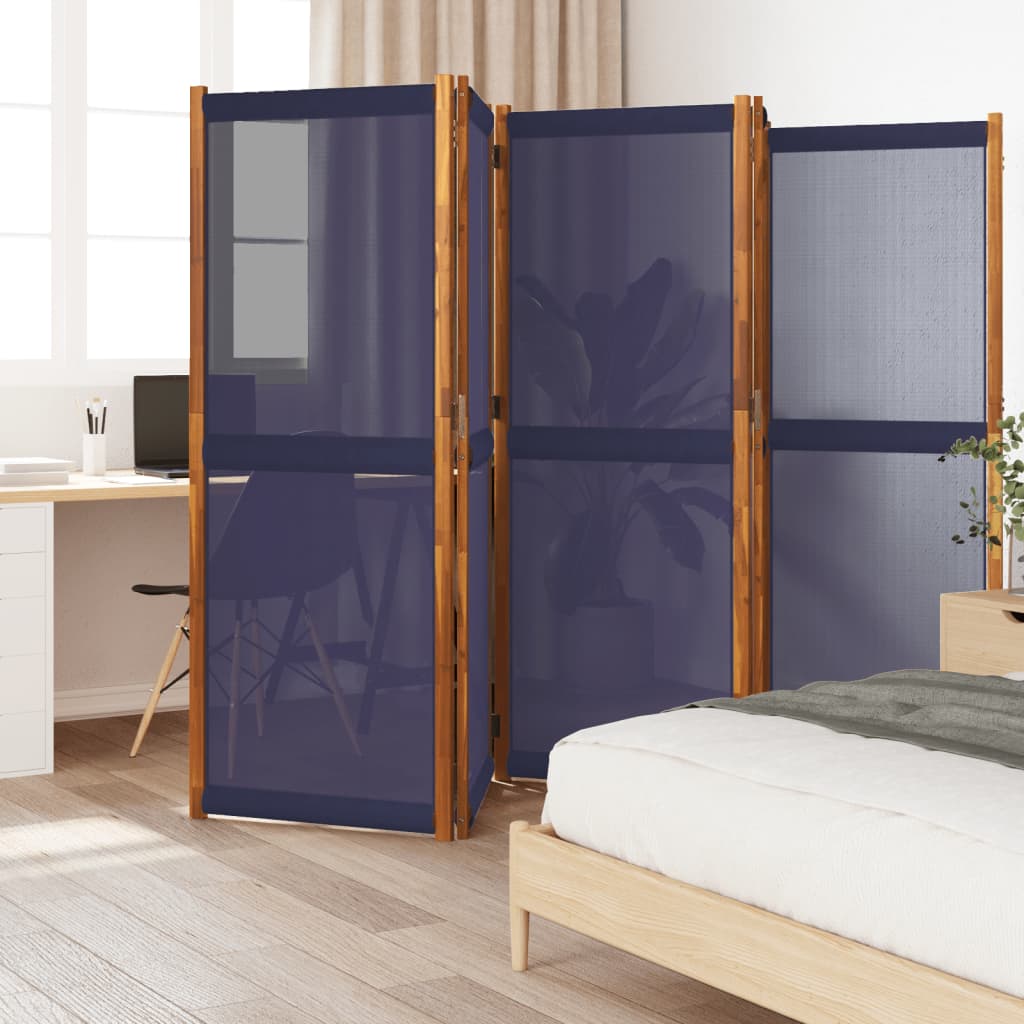 Divisorio a 5 Pannelli Blu Scuro 350x180 cm - homemem39