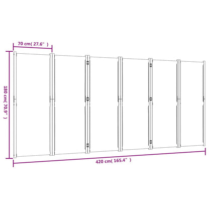 Divisorio a 6 Pannelli Blu Scuro 420x180 cm - homemem39