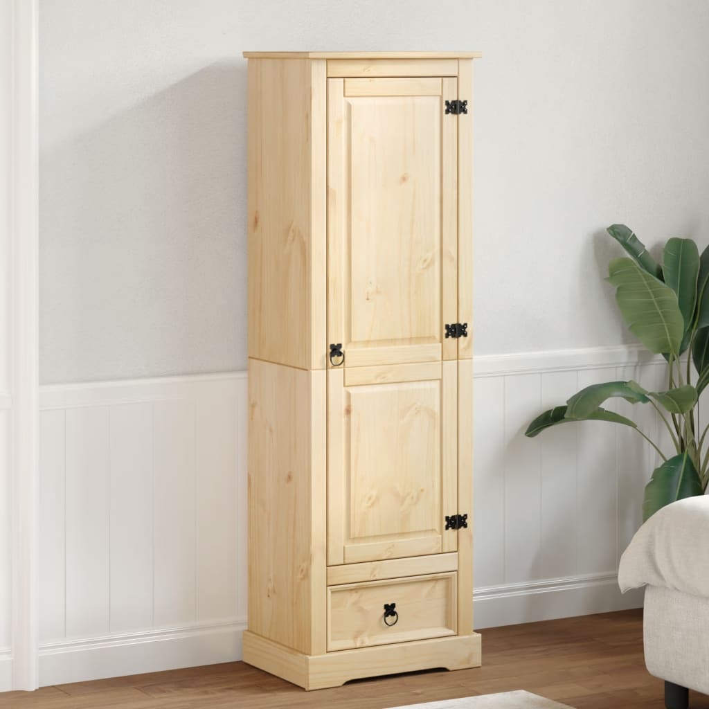 Armadio Corona 55x38x170 cm in Legno Massello di Pino - homemem39