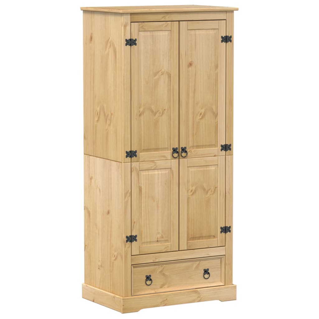 Armadio Corona 76x50x170 cm in Legno Massello di Pino - homemem39