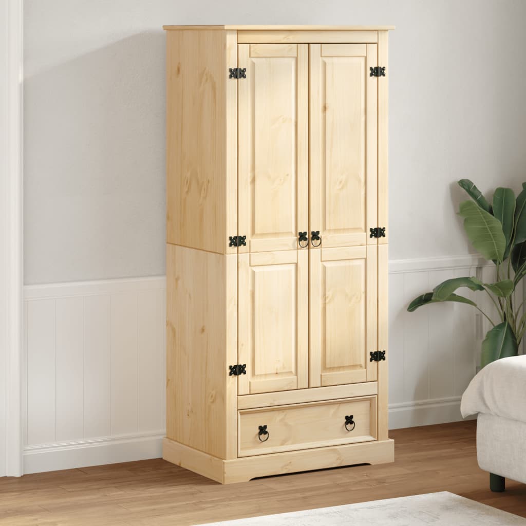 Armadio Corona 76x50x170 cm in Legno Massello di Pino | homemem39