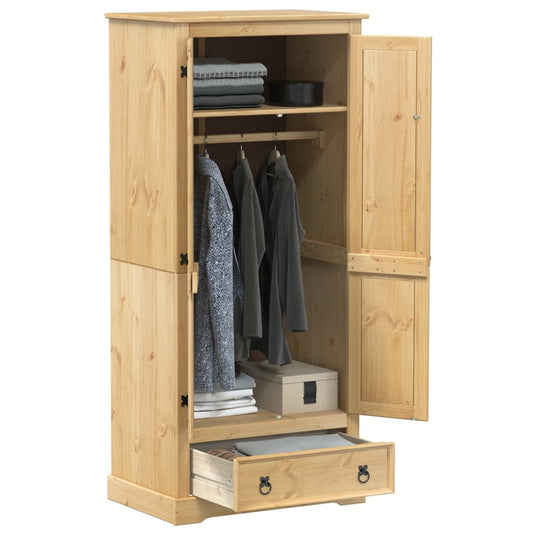 Armadio Corona 76x50x170 cm in Legno Massello di Pino - homemem39