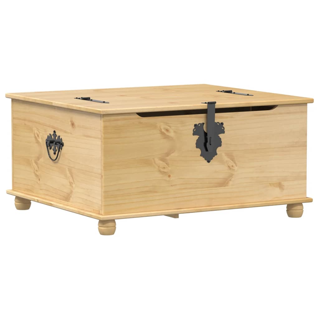 Scatola Portaoggetti Corona 90x78x45 cm Legno Massello di Pino - homemem39