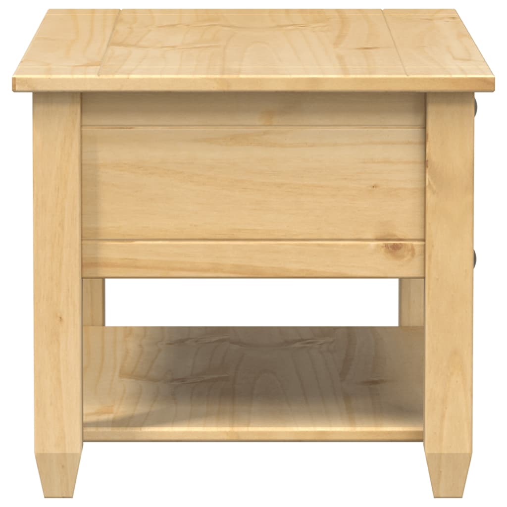 Tavolino con Cassetti Corona 85x50x45 cm Legno Massello di Pino | homemem39