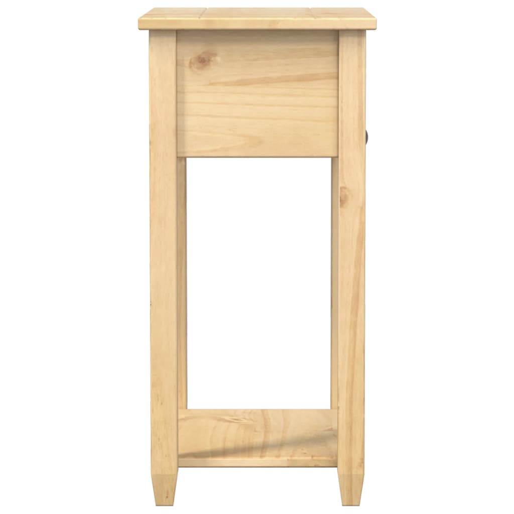 Tavolino Consolle Corona 55x35x73 cm in Legno Massello di Pino - homemem39