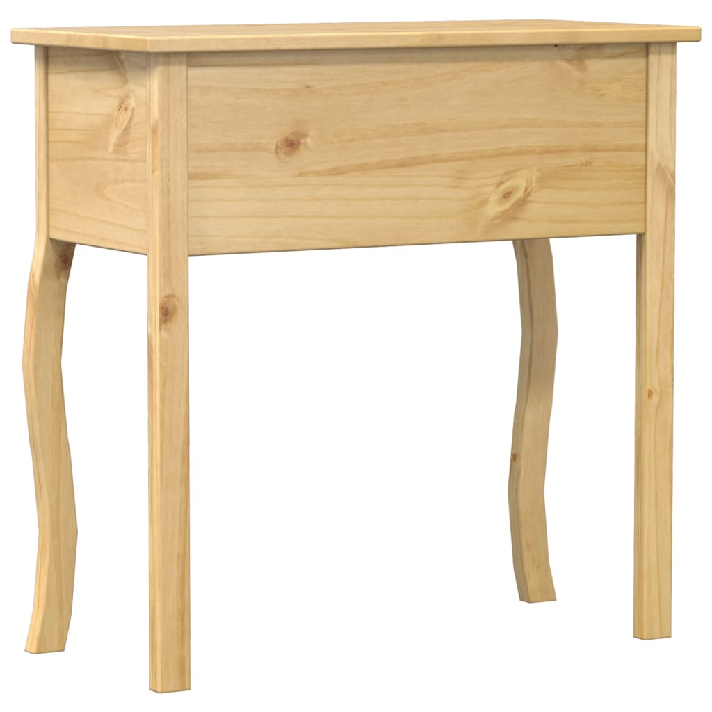Tavolino Consolle Corona 73x35x73 cm in Legno Massello di Pino - homemem39
