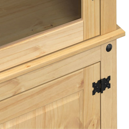 Vetrina Corona 103,5x42x180 cm in Legno Massello di Pino - homemem39
