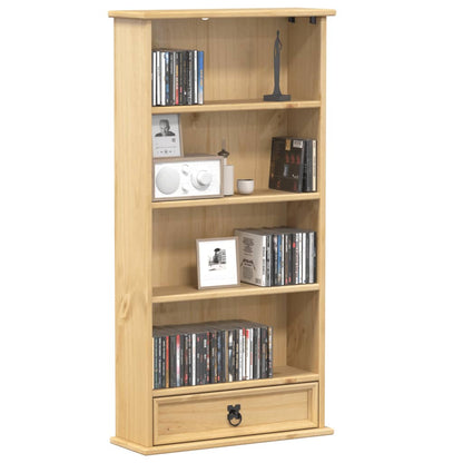 Mobile Porta CD Corona 52x17,5x103 cm in Legno Massello di Pino | homemem39