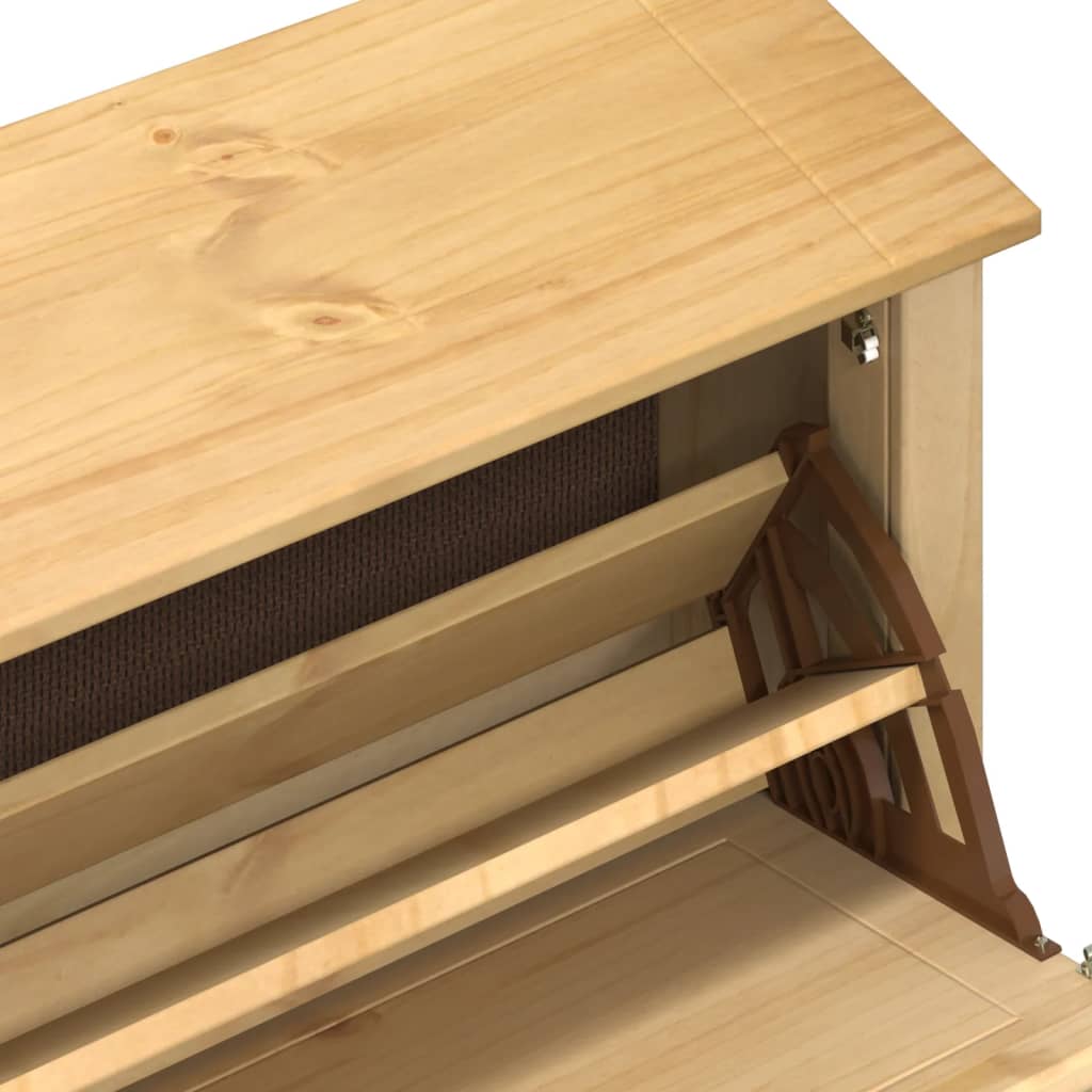 Scarpiera Corona 99x32x47 cm in Legno Massello di Pino