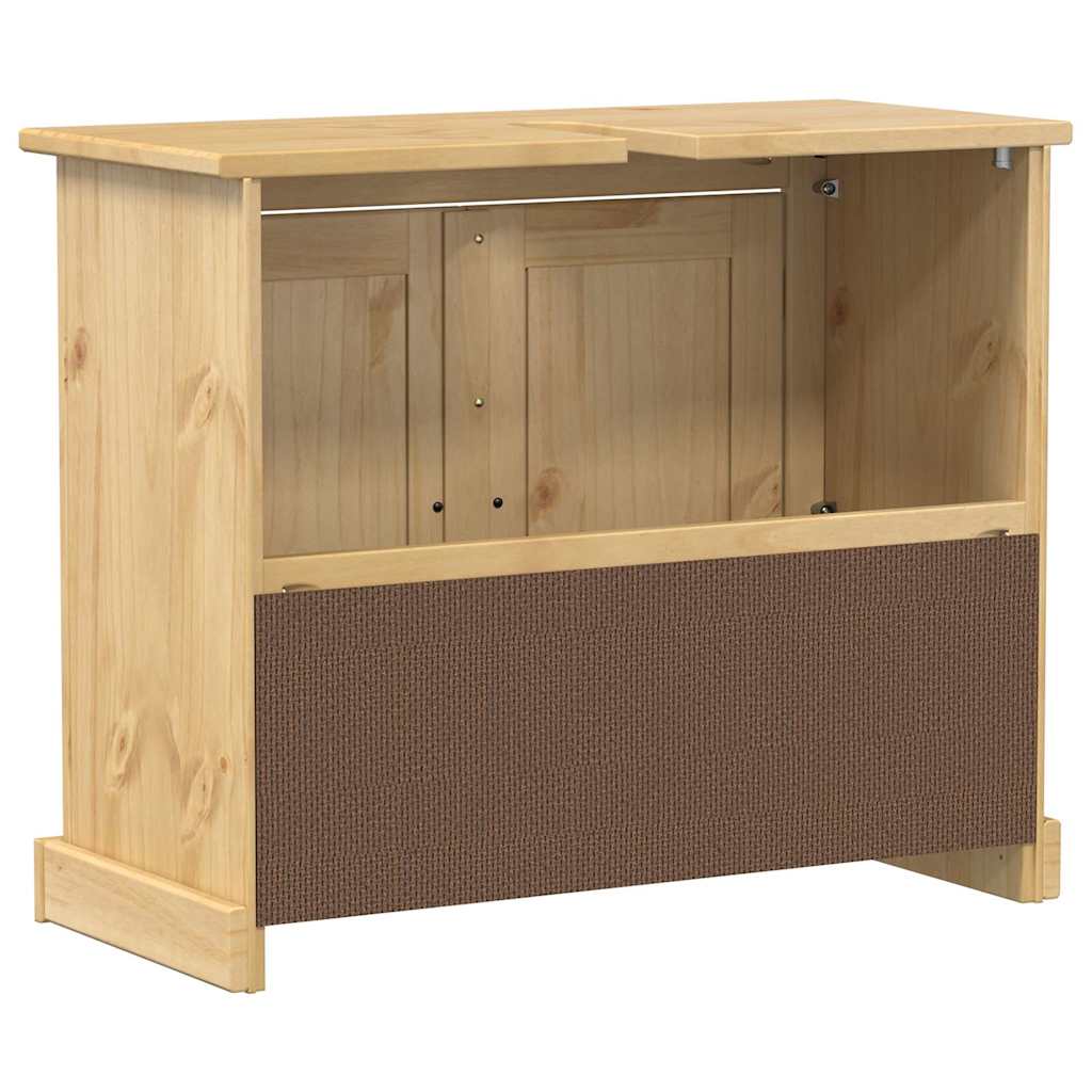 Mobile Lavabo da Bagno Corona 73x33x60cm Legno Massello di Pino | homemem39