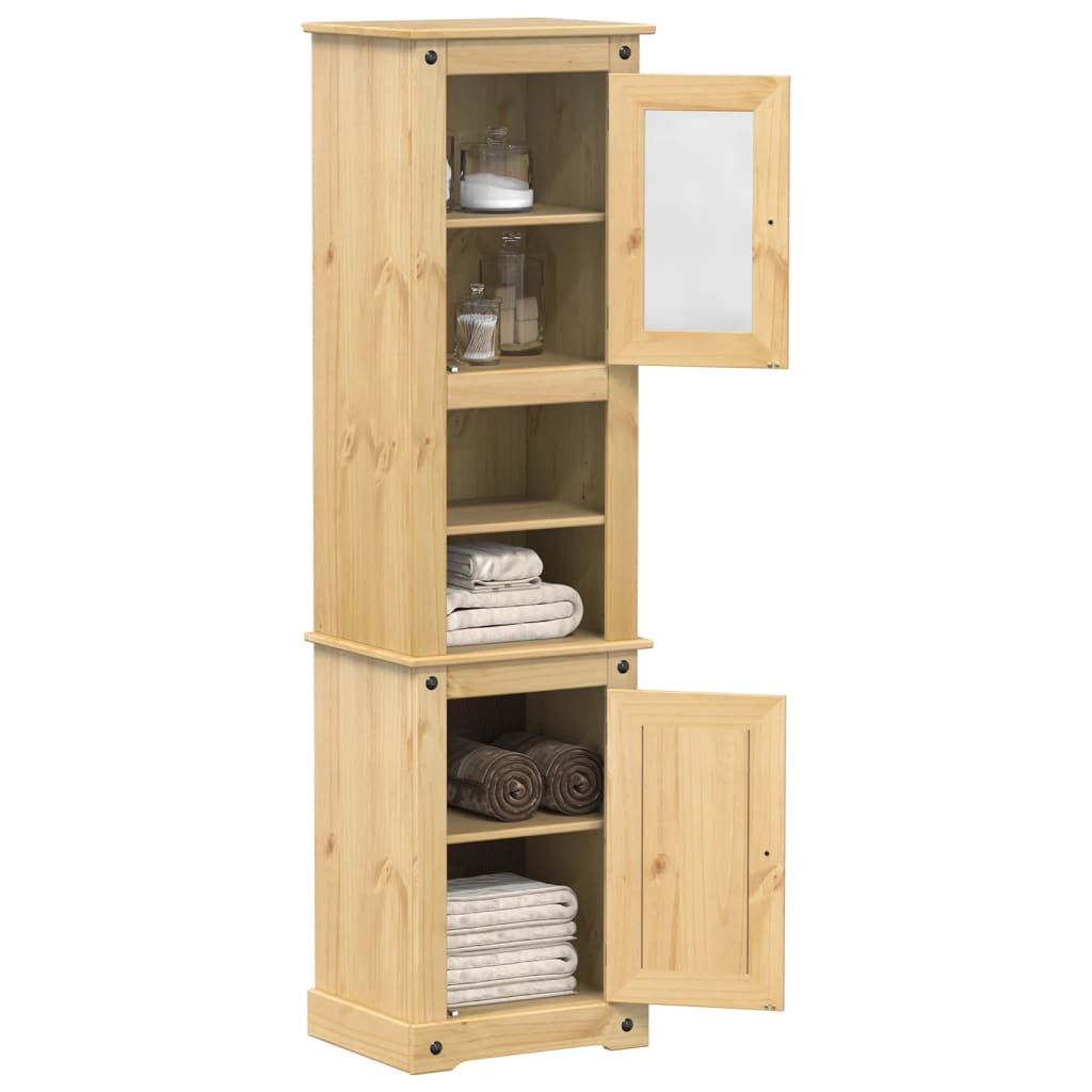 Mobile da Bagno Corona 50x40x185 cm in Legno Massello di Pino | homemem39