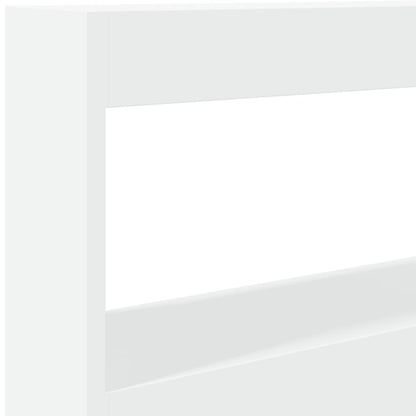 Testiera con Contenitore a LED Bianca 100x17x102 cm - homemem39