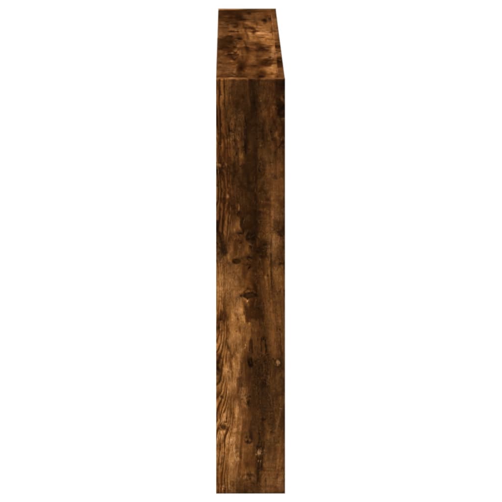 Testiera con Contenitore a LED Rovere Fumo 100x17x102 cm - homemem39