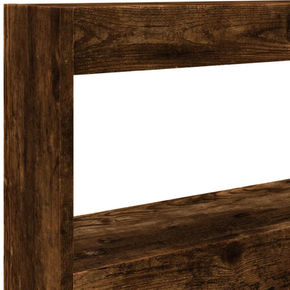 Testiera con Contenitore a LED Rovere Fumo 100x17x102 cm - homemem39