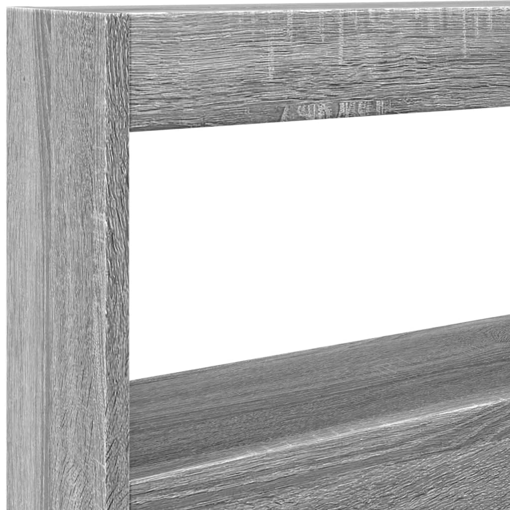 Testiera con Contenitore a LED Grigio Sonoma 100x17x102 cm - homemem39