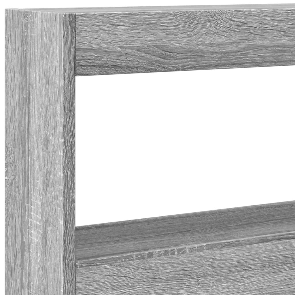 Testiera con Contenitore a LED Grigio Sonoma 180x17x102 cm - homemem39