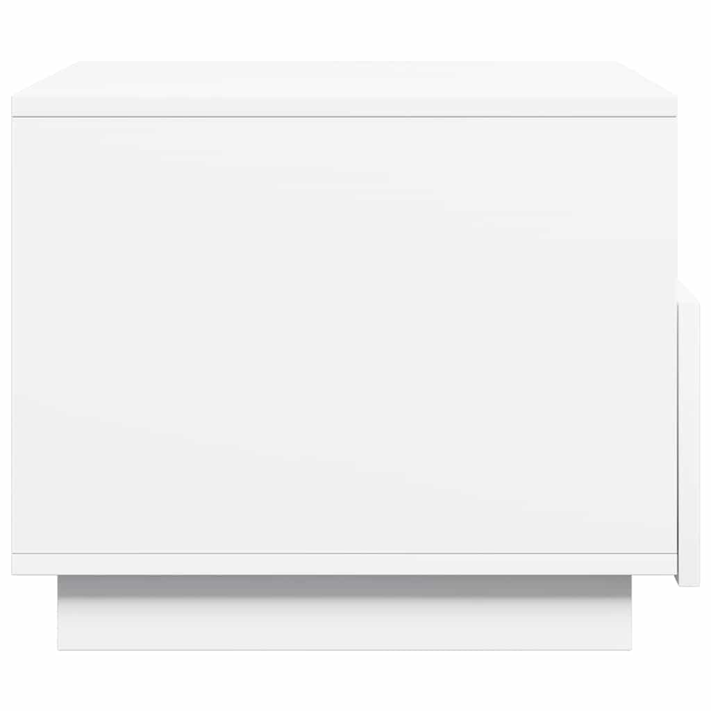 Tavolino da Soggiorno con Luci LED Bianco 50x49x40 cm | homemem39