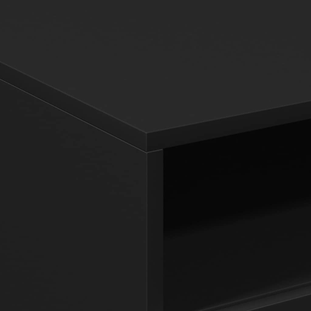 Tavolino da Soggiorno con Luci LED Nero 50x49x40 cm | homemem39