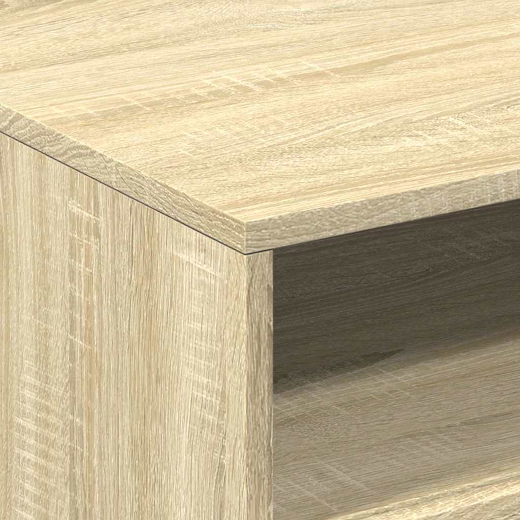Tavolino da Soggiorno con Luci LED Rovere Sonoma 50x49x40 cm | homemem39
