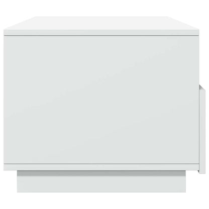 Tavolino da Soggiorno con Luci LED Bianco 90x49x40 cm | homemem39
