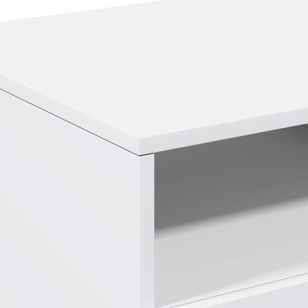 Tavolino da Soggiorno con Luci LED Bianco 90x49x40 cm | homemem39