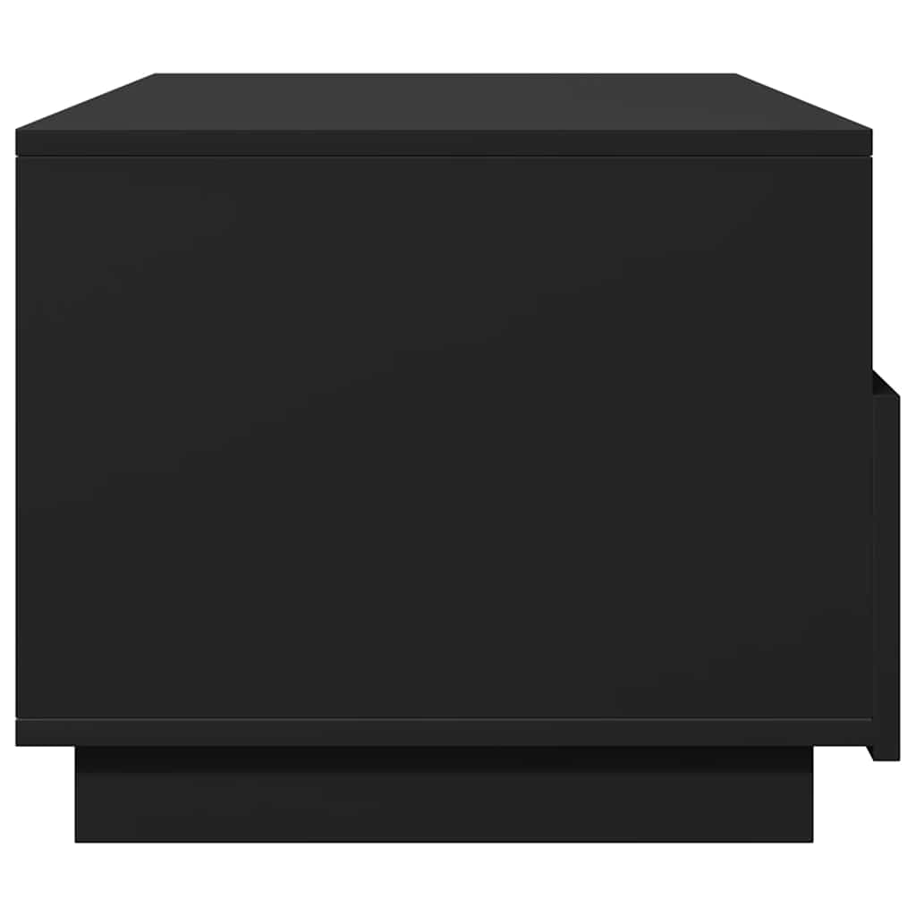Tavolino da Soggiorno con Luci LED Nero 90x49x40 cm | homemem39