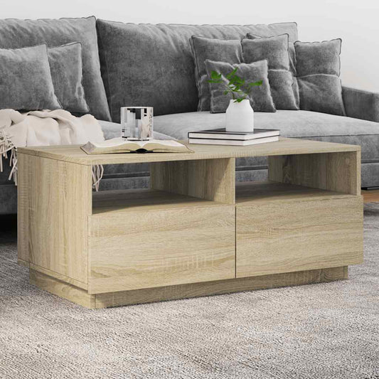 Tavolino da Salotto Gambe in Metallo Rovere Sonoma 90x49x40 cm | homemem39