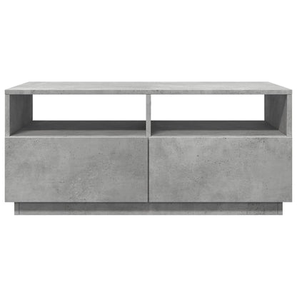 Tavolino da Soggiorno con Luci LED Grigio Cemento 90x49x40 cm | homemem39