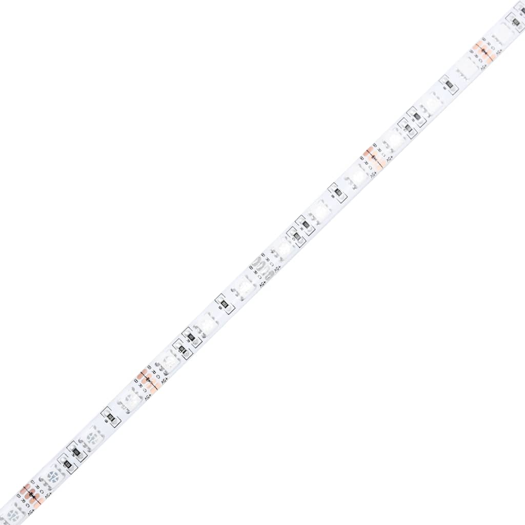 Tavolino da Soggiorno con Luci LED Rovere Marrone 90x49x40 cm