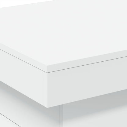 Tavolino da Salotto con Luci LED Bianco 50x50x40 cm | homemem39