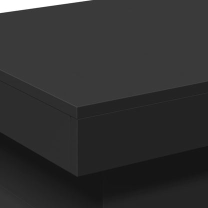Tavolino da Salotto con Luci LED Nero 50x50x40 cm | homemem39