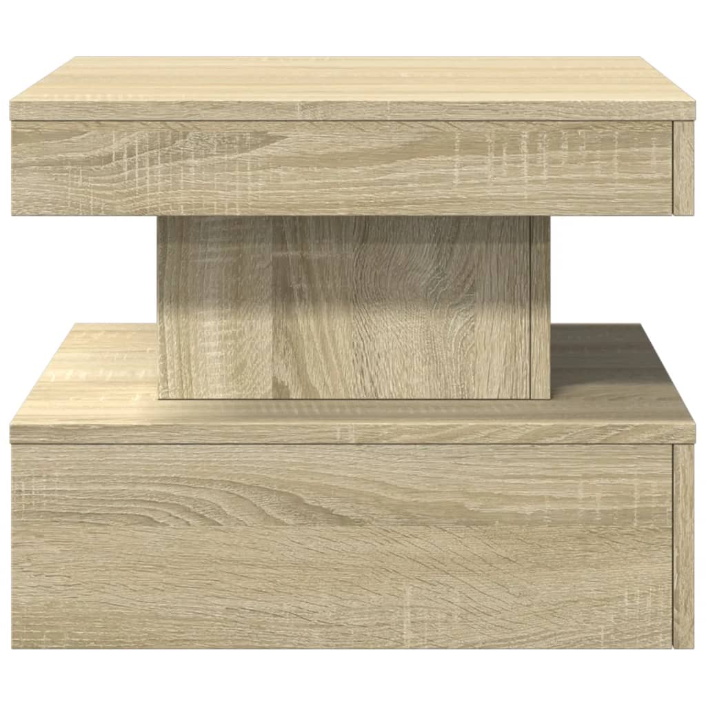 Tavolino da Salotto Gambe in Metallo Rovere Sonoma 50x50x40 cm | homemem39
