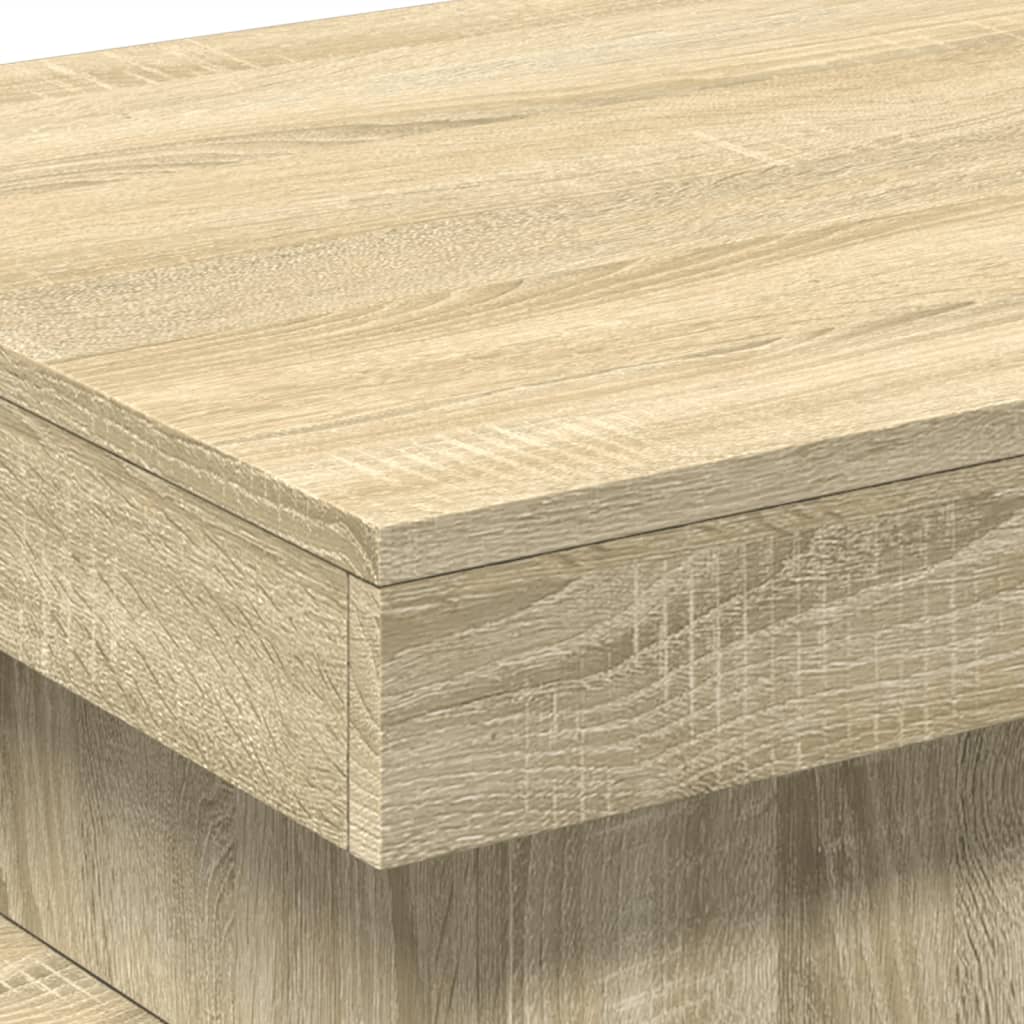 Tavolino da Salotto Gambe in Metallo Rovere Sonoma 50x50x40 cm | homemem39