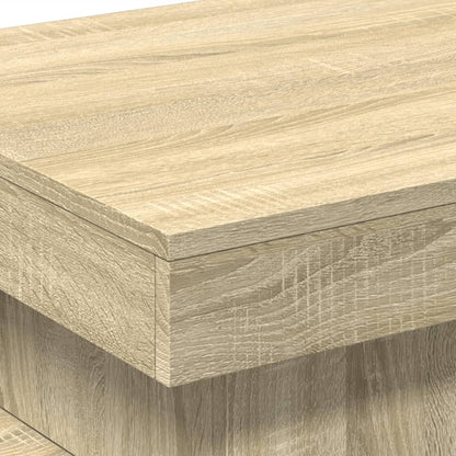 Tavolino da Salotto Gambe in Metallo Rovere Sonoma 50x50x40 cm | homemem39