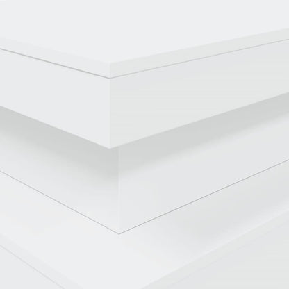 Tavolino da Soggiorno con Luci LED Bianco 90x50x40 cm | homemem39