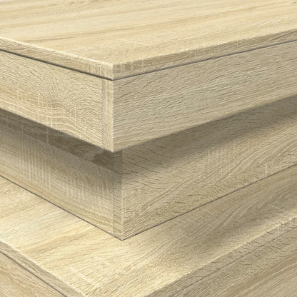 Tavolino da Soggiorno con Luci LED Rovere Sonoma 90x50x40 cm | homemem39