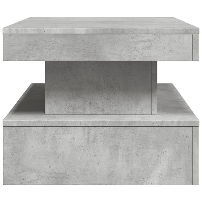 Tavolino da Soggiorno con Luci LED Grigio Cemento 90x50x40 cm | homemem39