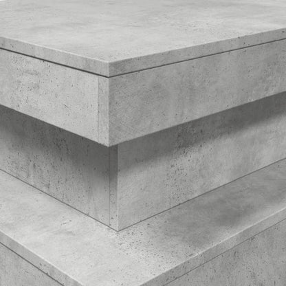 Tavolino da Soggiorno con Luci LED Grigio Cemento 90x50x40 cm | homemem39