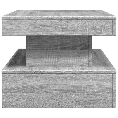 Tavolino da Soggiorno con Luci LED Grigio Sonoma 90x50x40 cm | homemem39