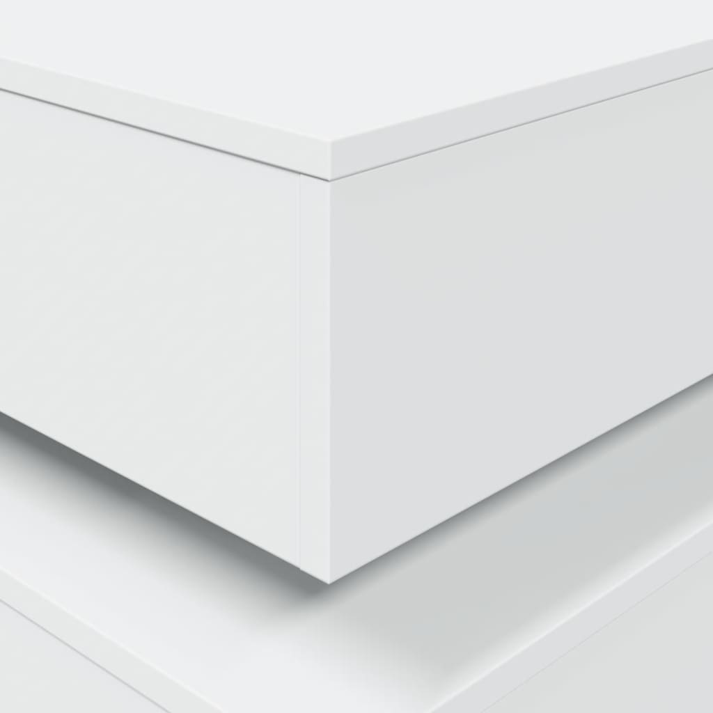 Tavolino da Salotto con Luci LED Bianco 50x50x40 cm | homemem39