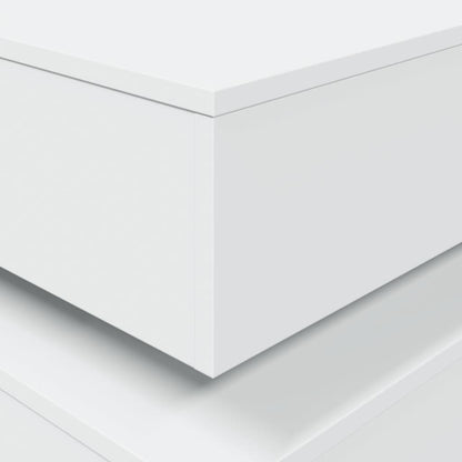 Tavolino da Salotto con Luci LED Bianco 50x50x40 cm | homemem39