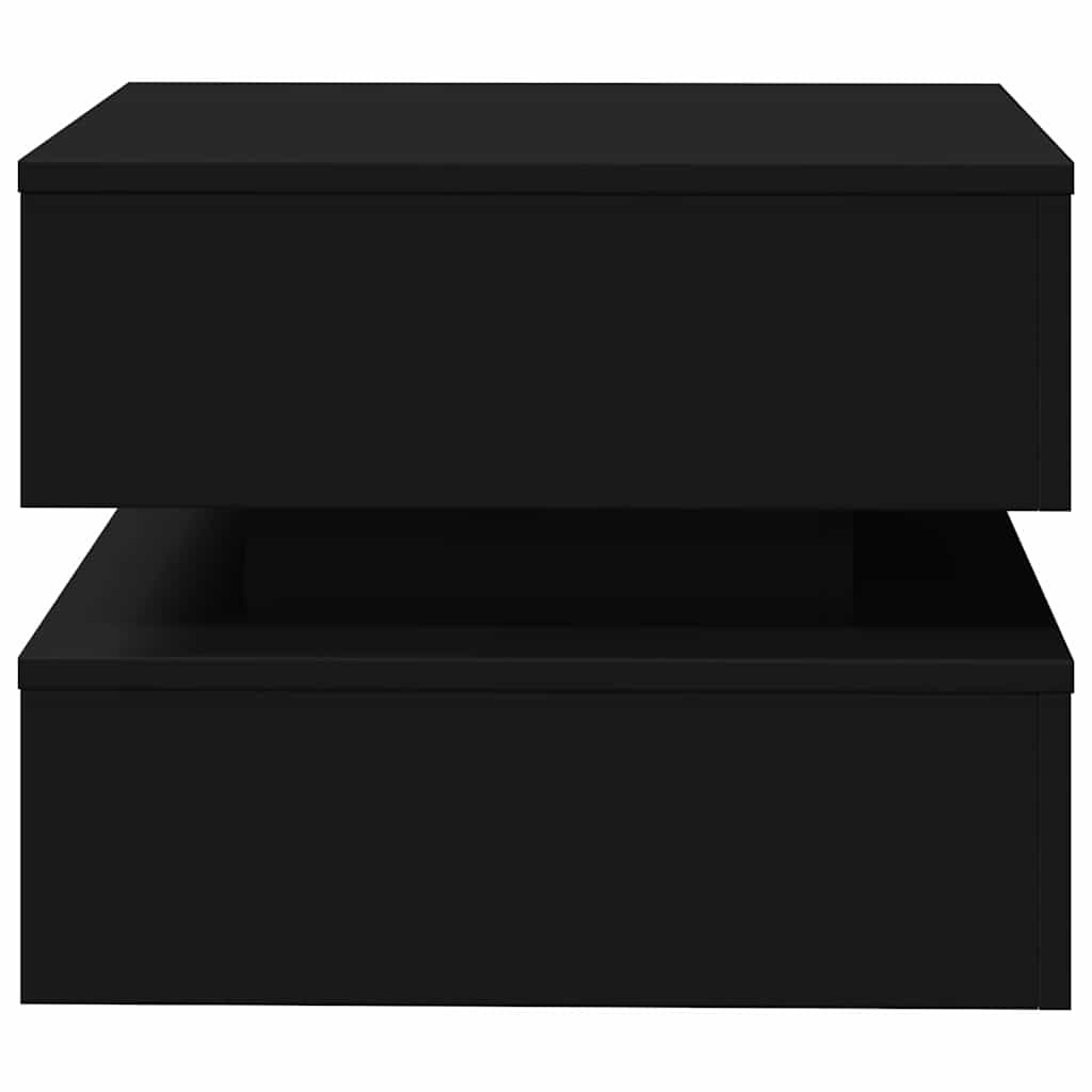 Tavolino da Salotto con Luci LED Nero 50x50x40 cm | homemem39